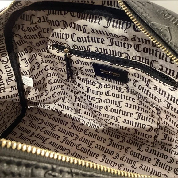 Juicy Couture Fashionista Dome Weekender Duffle Bag Liquorice Black & Wallet-NEW - Picture 4 of 11